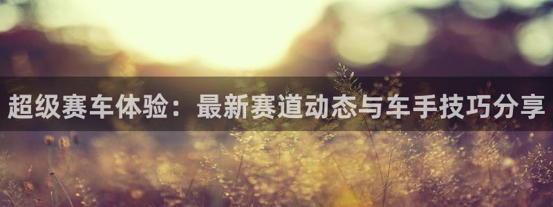 赢咖娱乐网页登录入口：超级赛车体验：最新赛道动态与车手技巧分