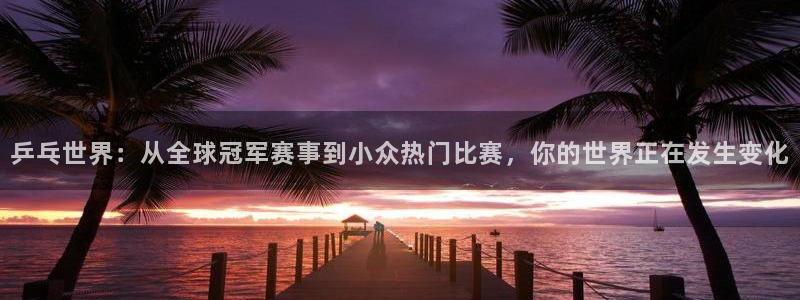上海五星体育在线观看：乒乓世界：从全球冠军赛事到小众热门比赛，你的世界正在发生变化